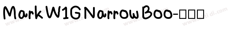 Mark W1G Narrow Boo字体转换